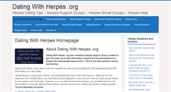 Desktop Screenshot of datingwithherpes.org